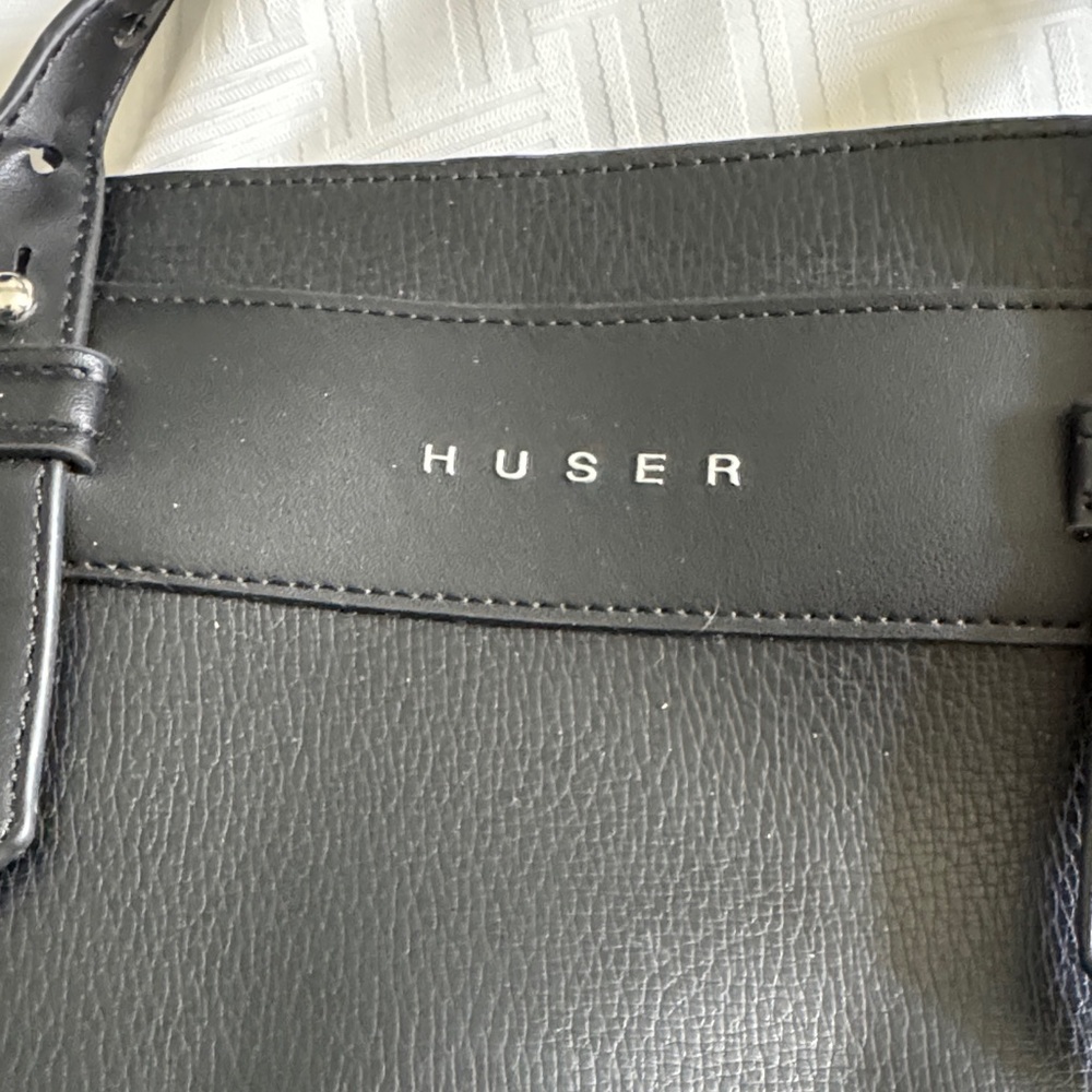 Huser Black Leather Handbag